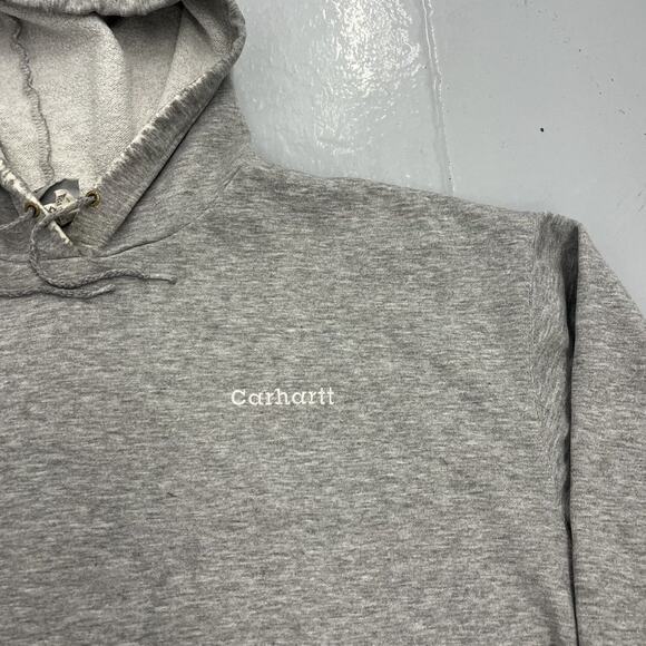 Vintage 90s Carhartt Grey Boxy Distressed Hoodie - Picture 4 of 5